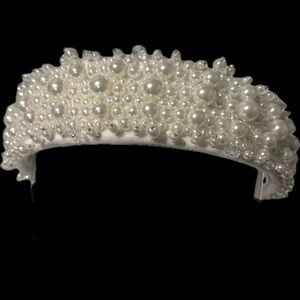 Elegant Pearl & Crystal Beaded Headband – Bridal, Formal, or Special Occasion